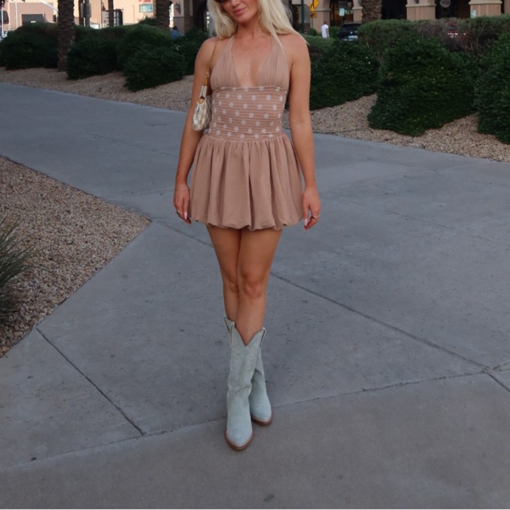 Outcast mini polka dot dress